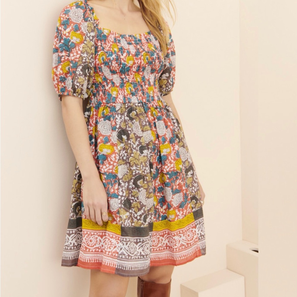 Anthropologie Velvet by Graham and Spencer Taria Floral Dress XS NWT